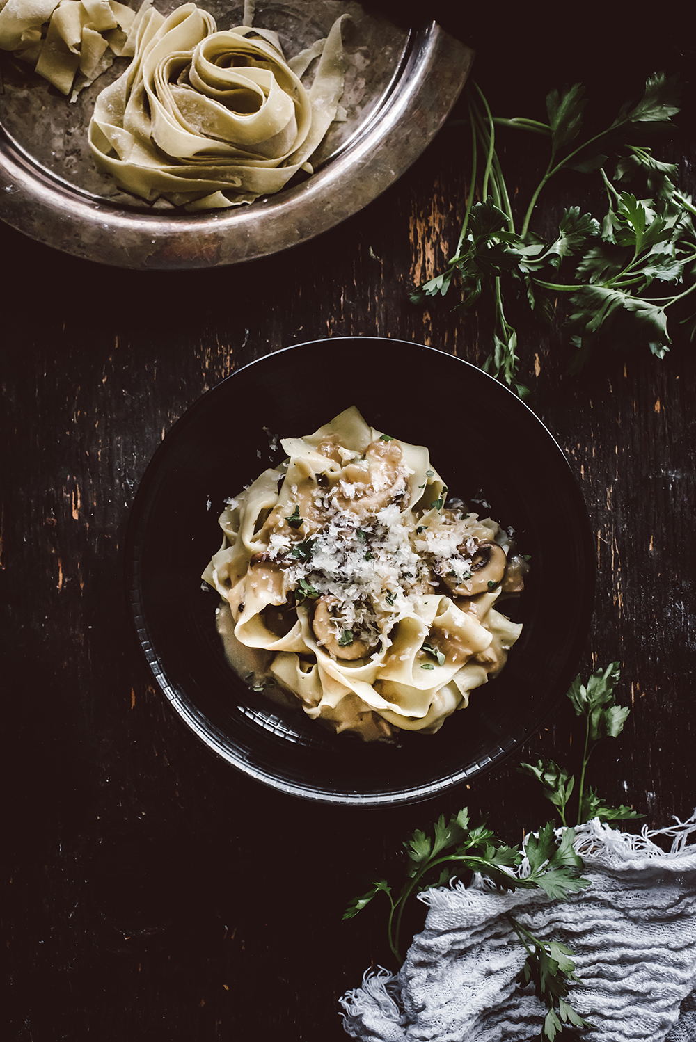 Pappardelle with Mushroom Stroganoff