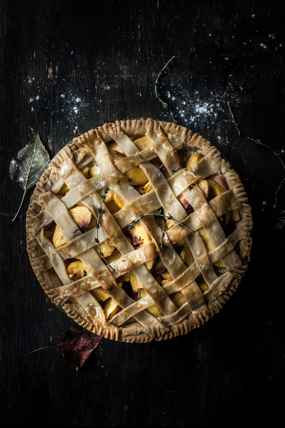Peach Pie with Lemon and Thyme
