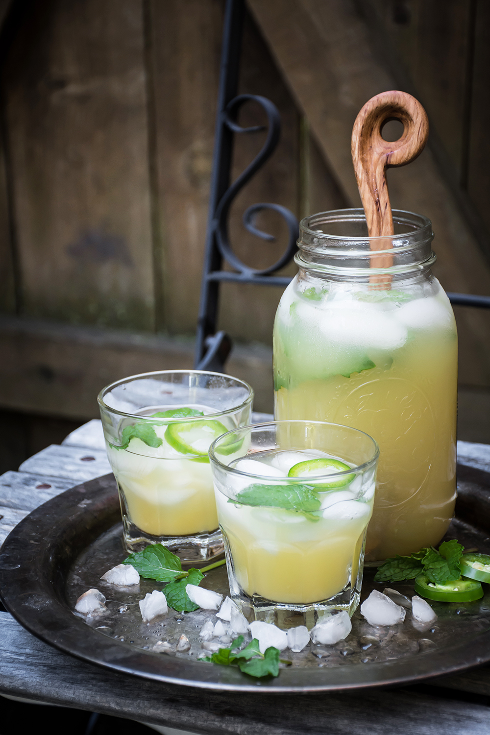 Pineapple Sake Sangria with Jalapeno