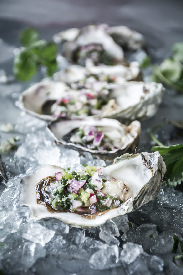 Oysters with Serrano and Lime Regan Baroni