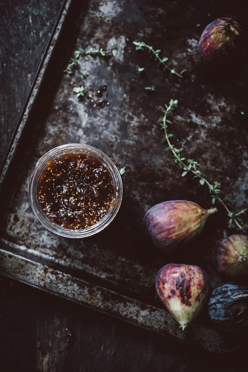 fig jam on a table