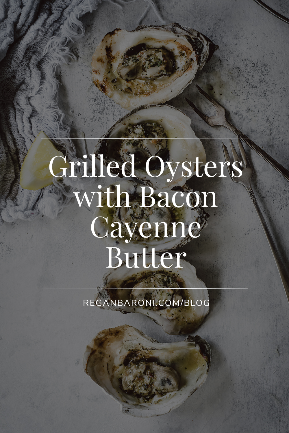 Grilled Oysters with Bacon Cayenne Butter