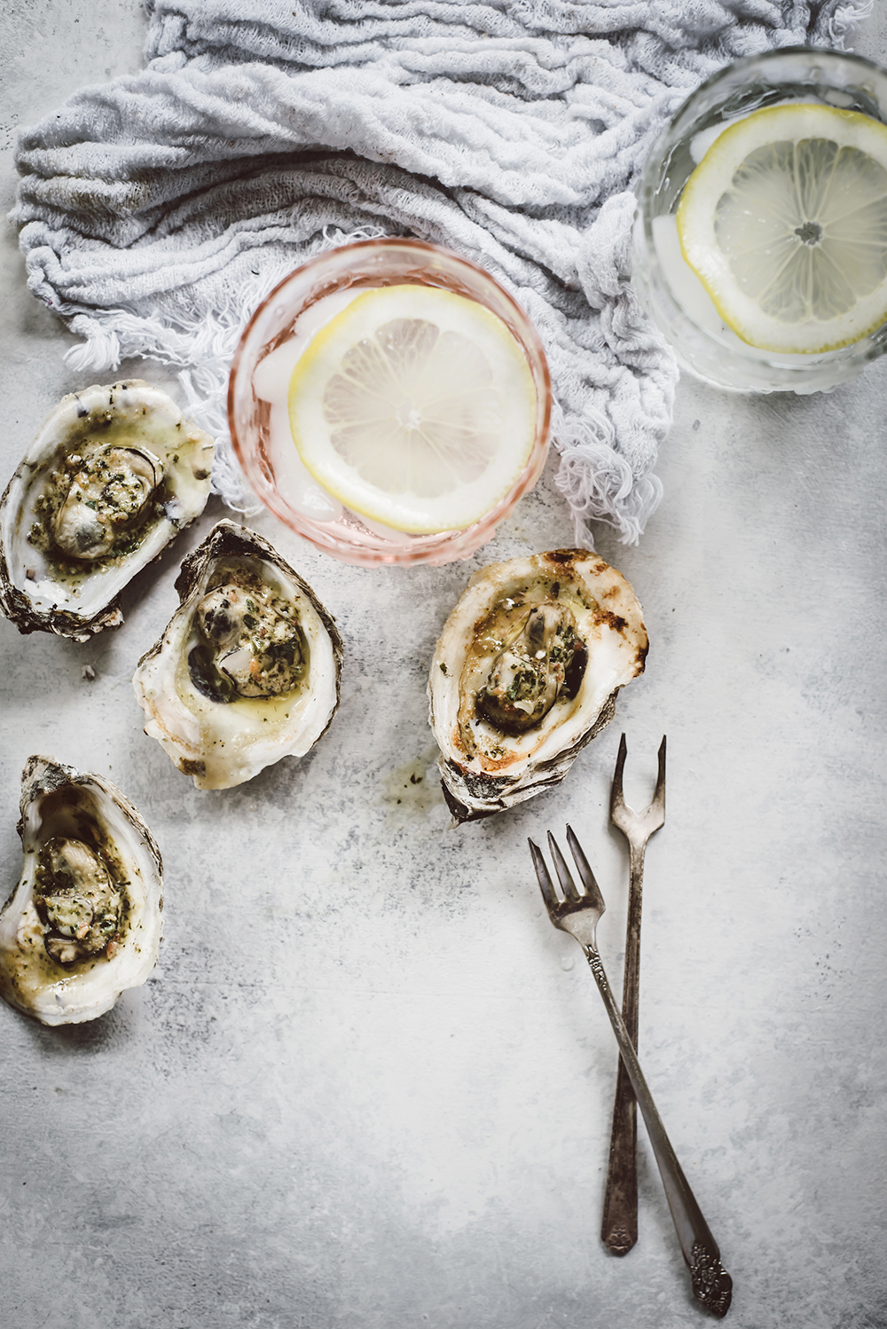 Grilled Oysters with Bacon Cayenne Butter