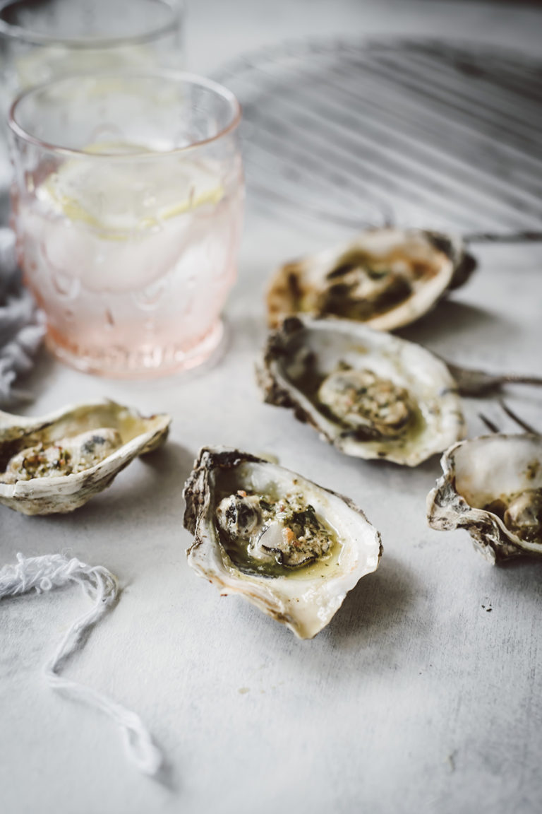 Grilled Oysters with Bacon Cayenne Butter Regan Baroni