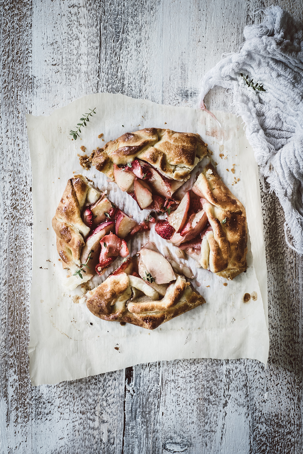 Strawberry and Nectarine Galette with Thyme