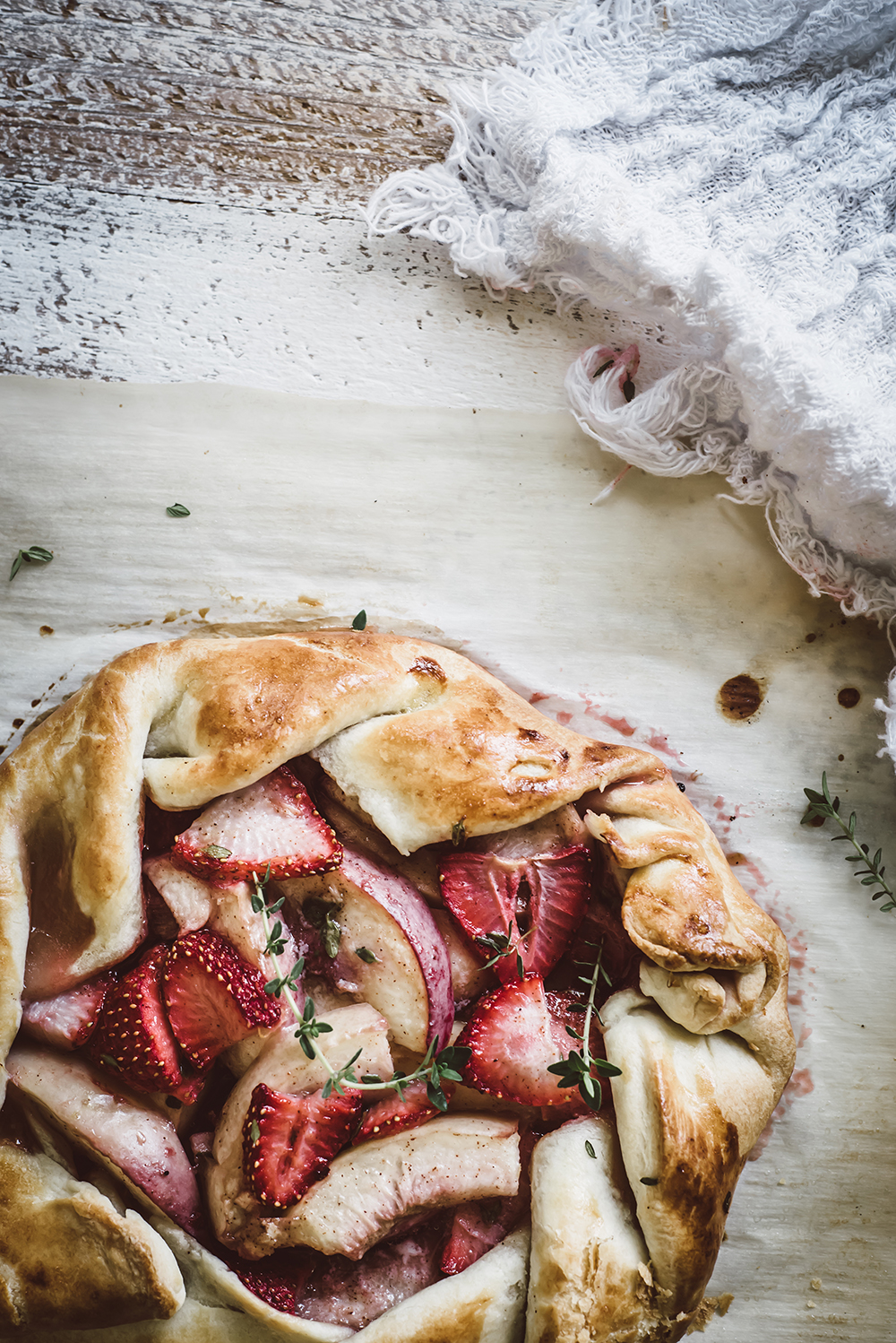 Strawberry and Nectarine Galette with Thyme