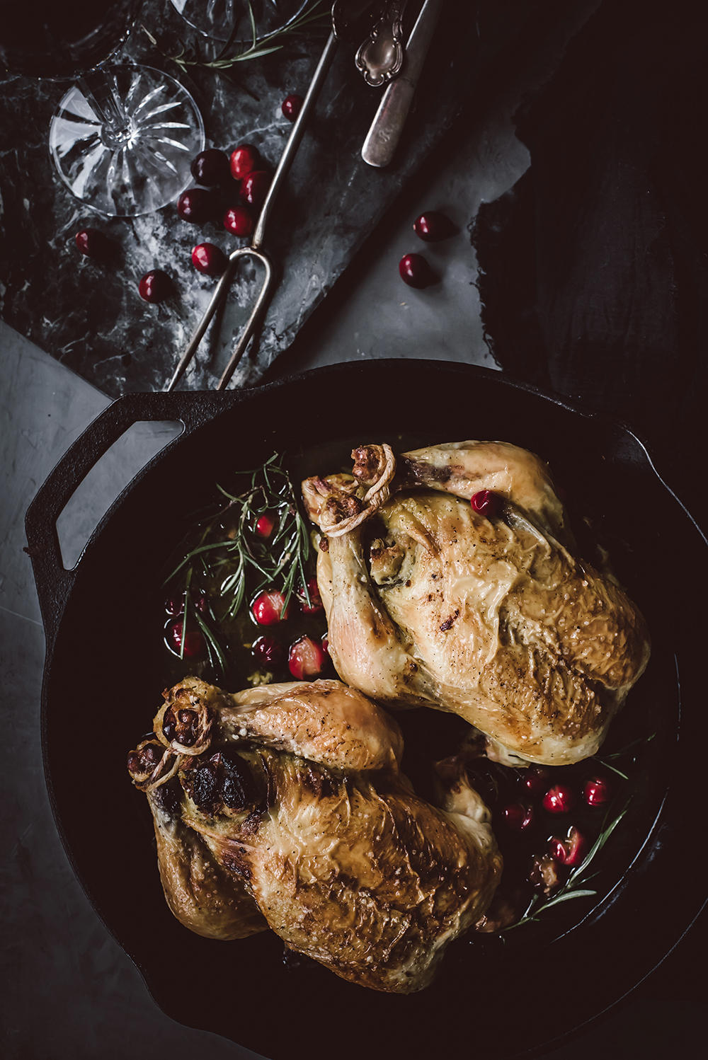 Game Hens with Cranberries