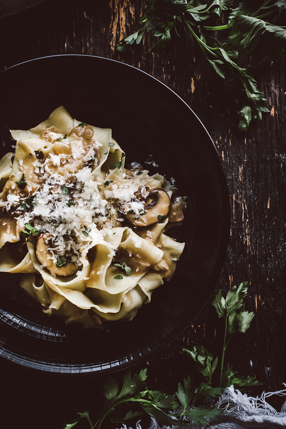 Pappardelle with Mushroom Stroganoff