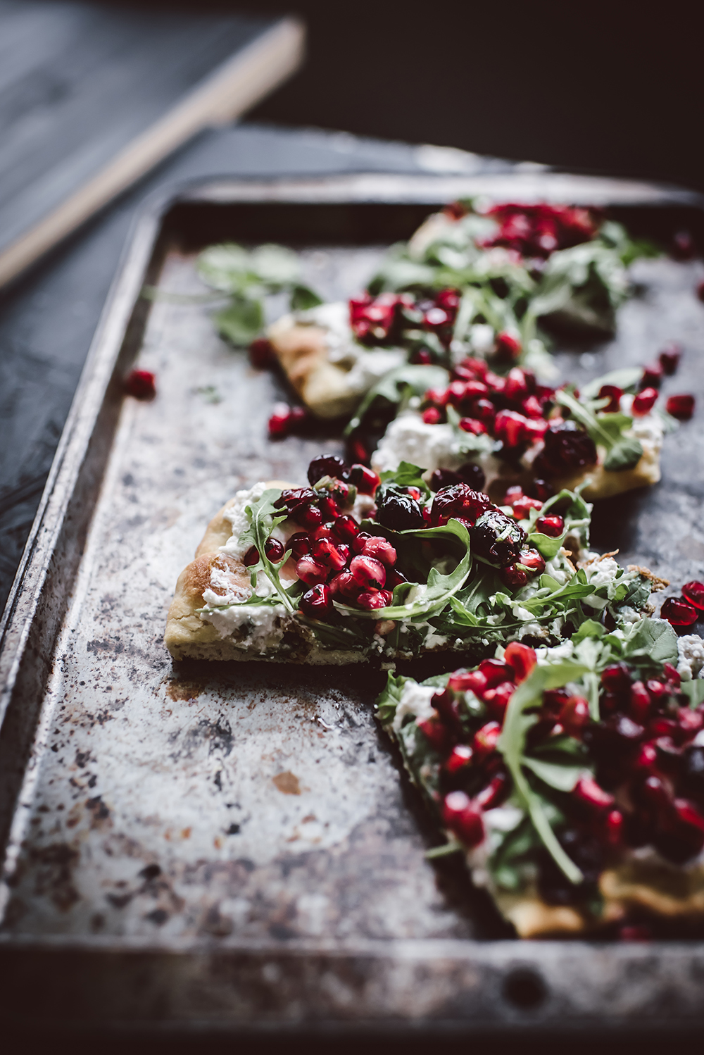 Flatbread with Ricotta and Pomegranate Salsa