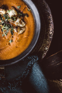 Roasted Red Pepper and Cauliflower Soup
