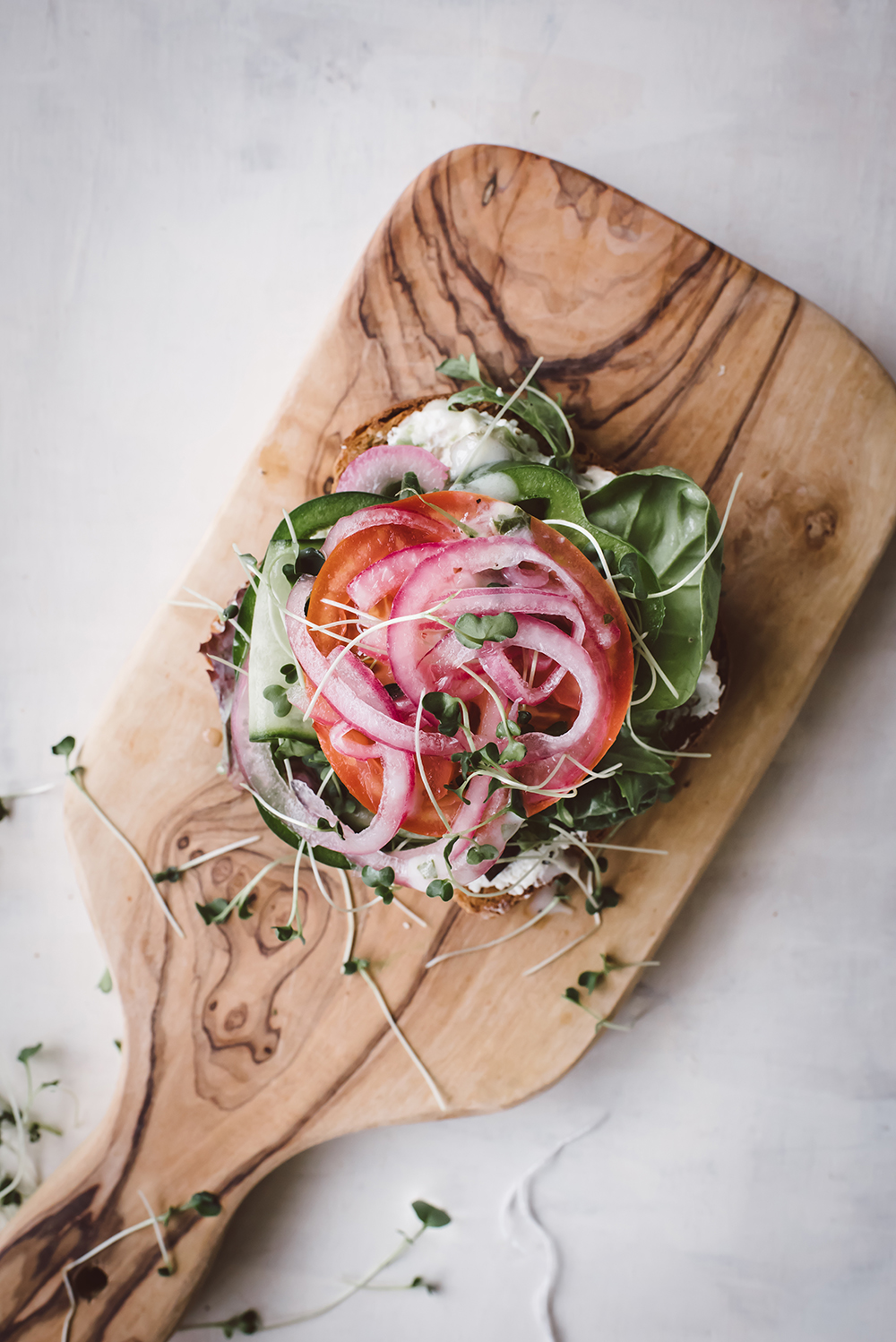 Garden Greens Sandwiches with Green Goddess Dressing