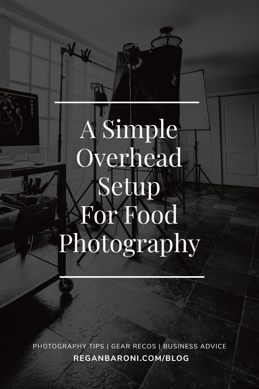 simple overhead setup for food photography
