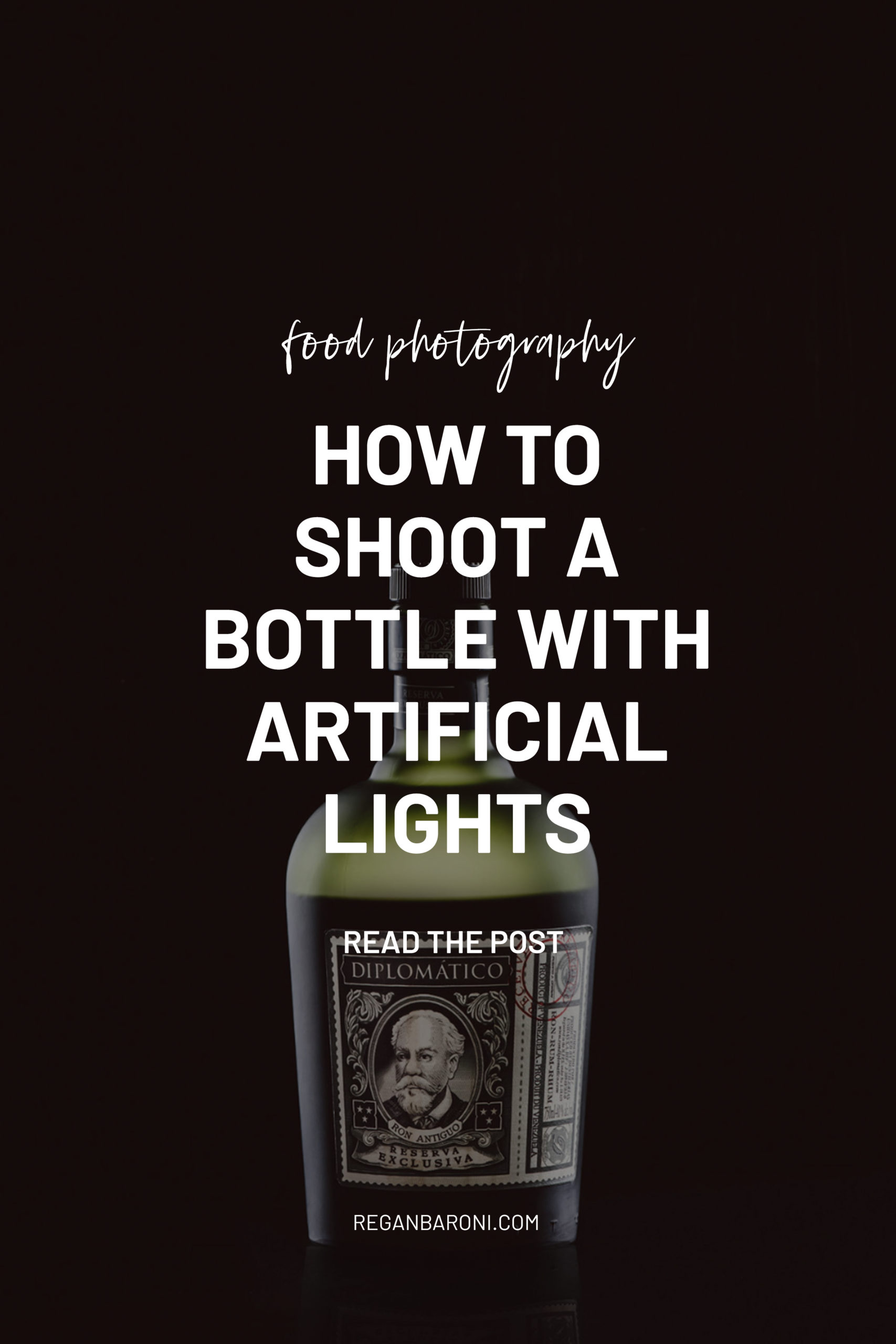 How To Shoot A Bottle With Artificial Lights