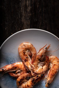 Shrimp on a plate