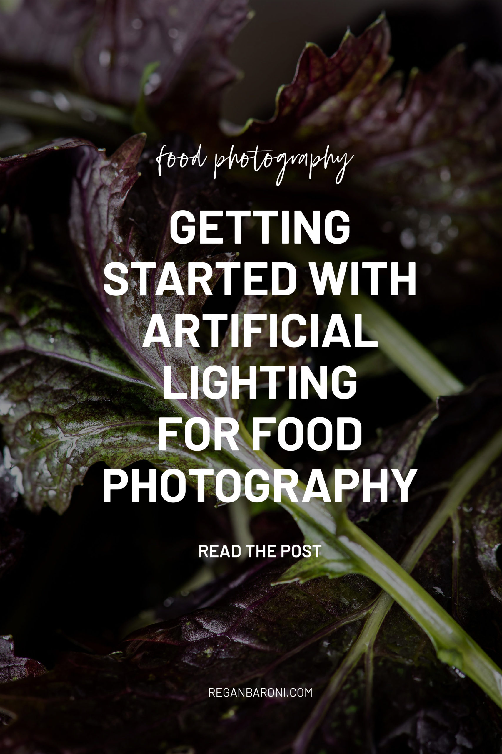 artificial lighting for food photography