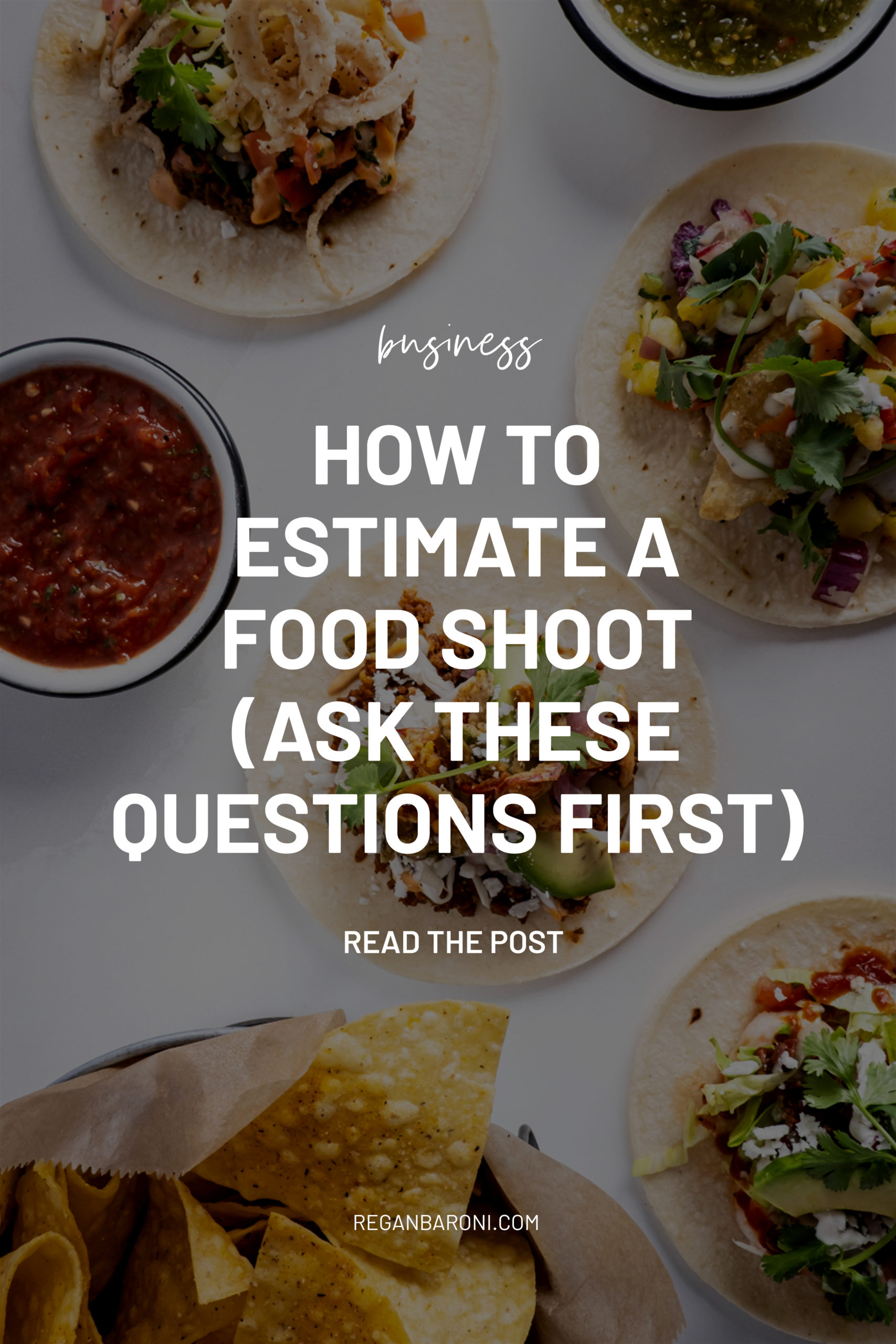 How To Estimate A Food Shoot