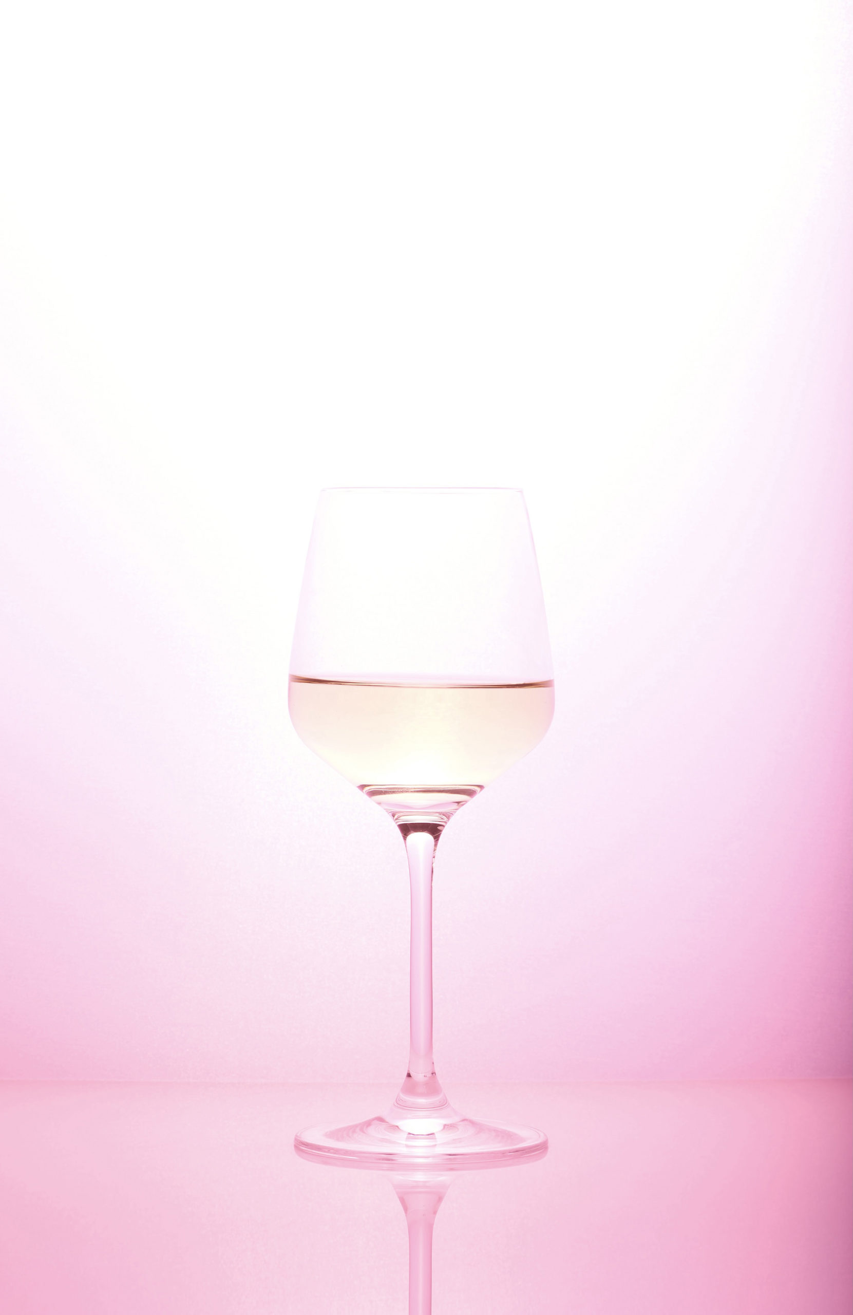 Wine glass shot with pink gel