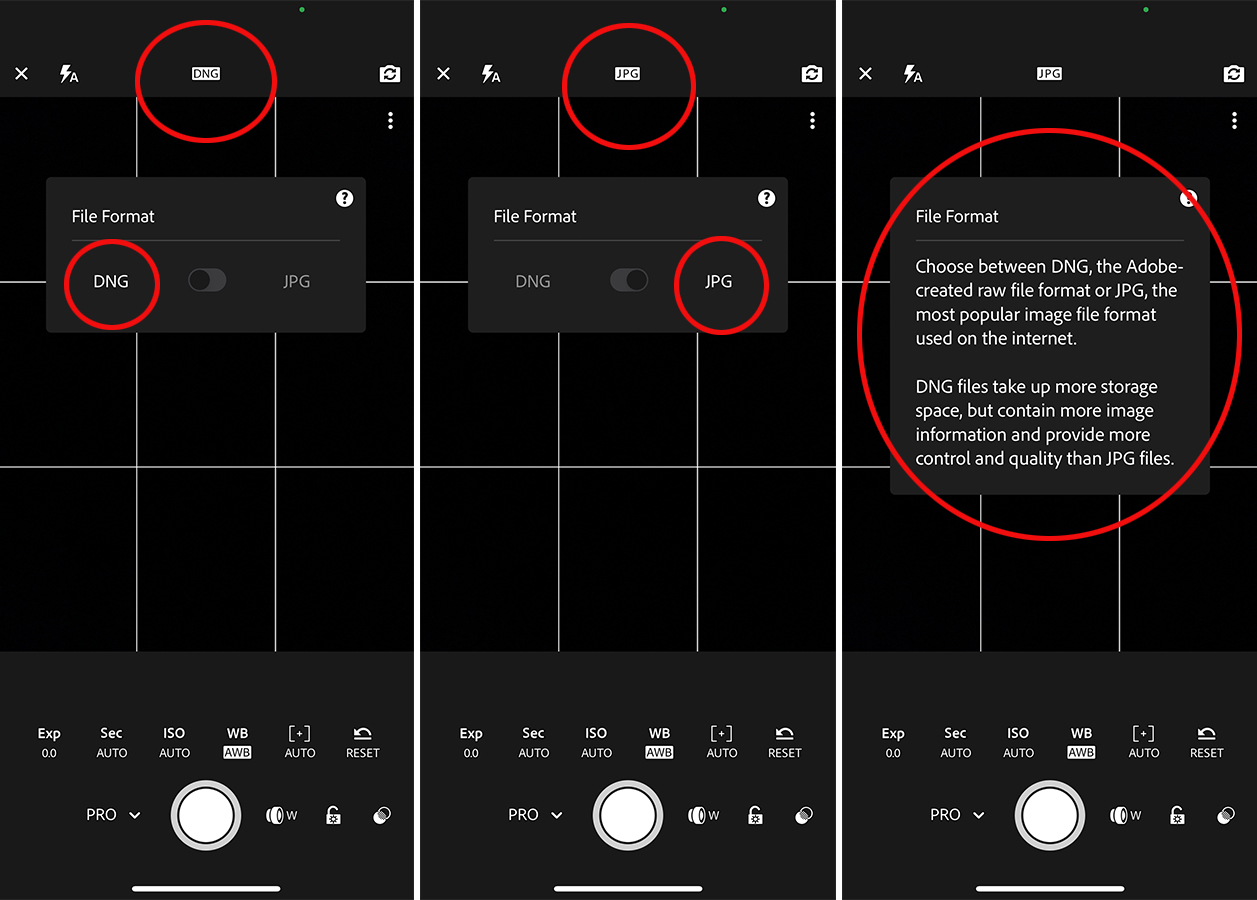 lightroom mobile camera app