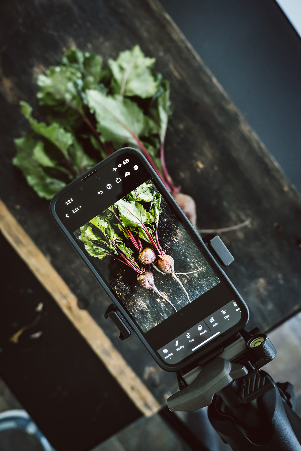 iphone tripod for food photography